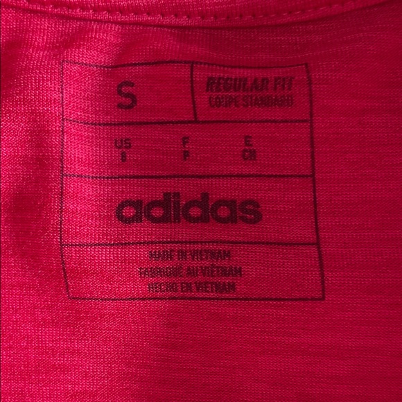 Adidas Kids Vibrant Red Tee - Picture 3 of 4